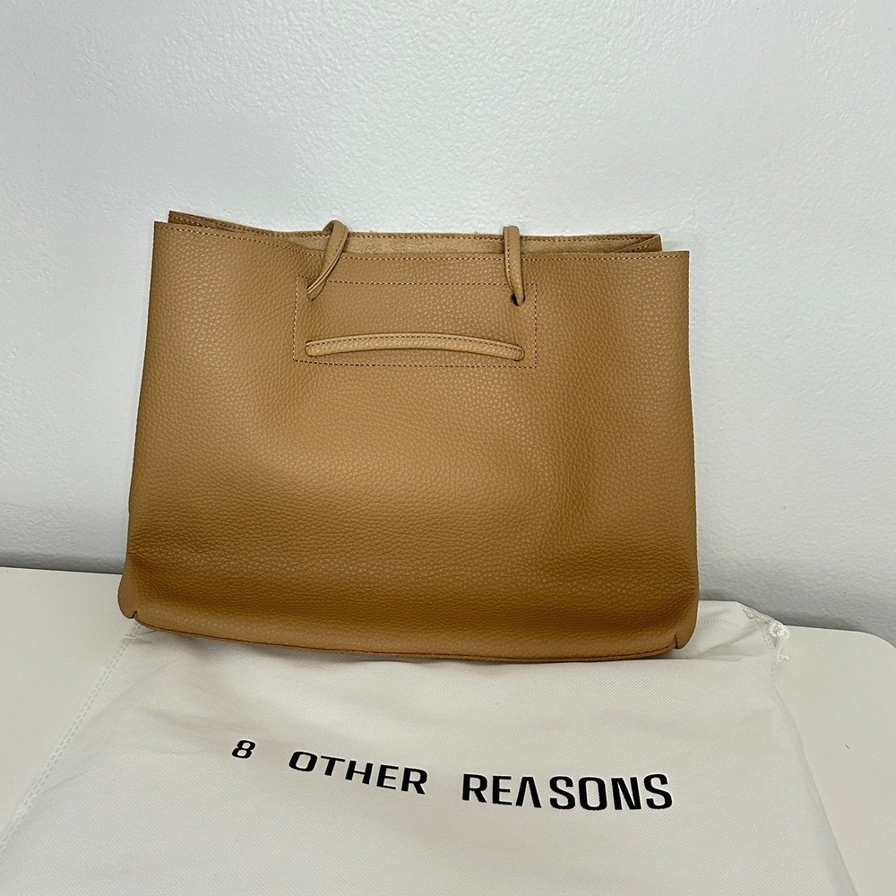 8 Other Reasons Tan Vegan Leather Slouchy Crossbody w/Dust Bag NEW